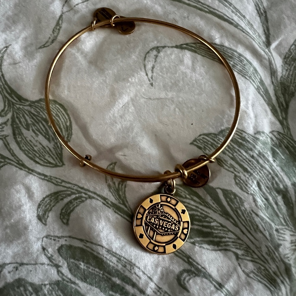 Alex and Ani Las Vegas Gold Charm Bangle